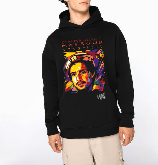 Ahmed Shah Massoud I Le sweat-shirt à capuche oversize unisexe United Souls - Des visages, une lutte, un héritage à porter !