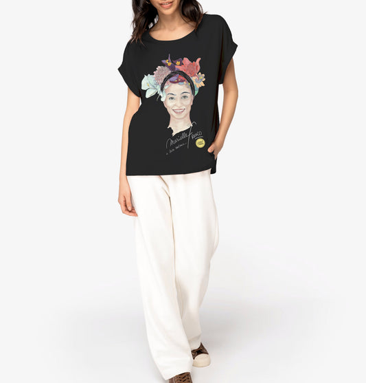 Marielle Franco I Le t-shirt manches à revers femme United Souls - Des visages, une lutte, un héritage à porter !