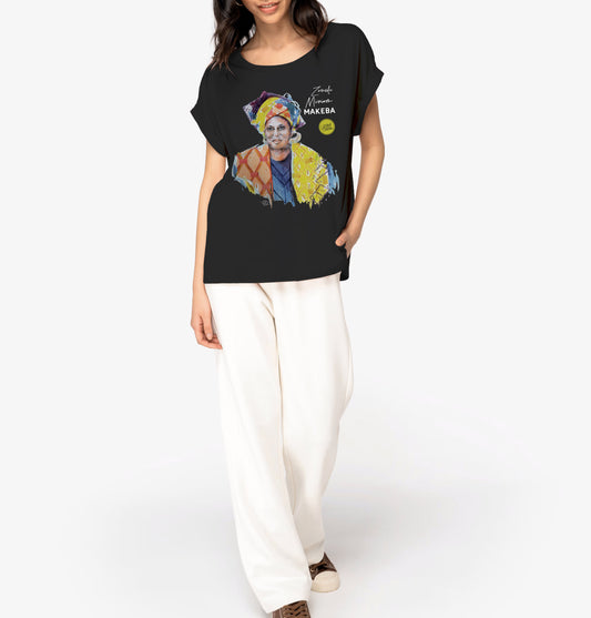 Miriam Makeba I Le t-shirt manches à revers femme