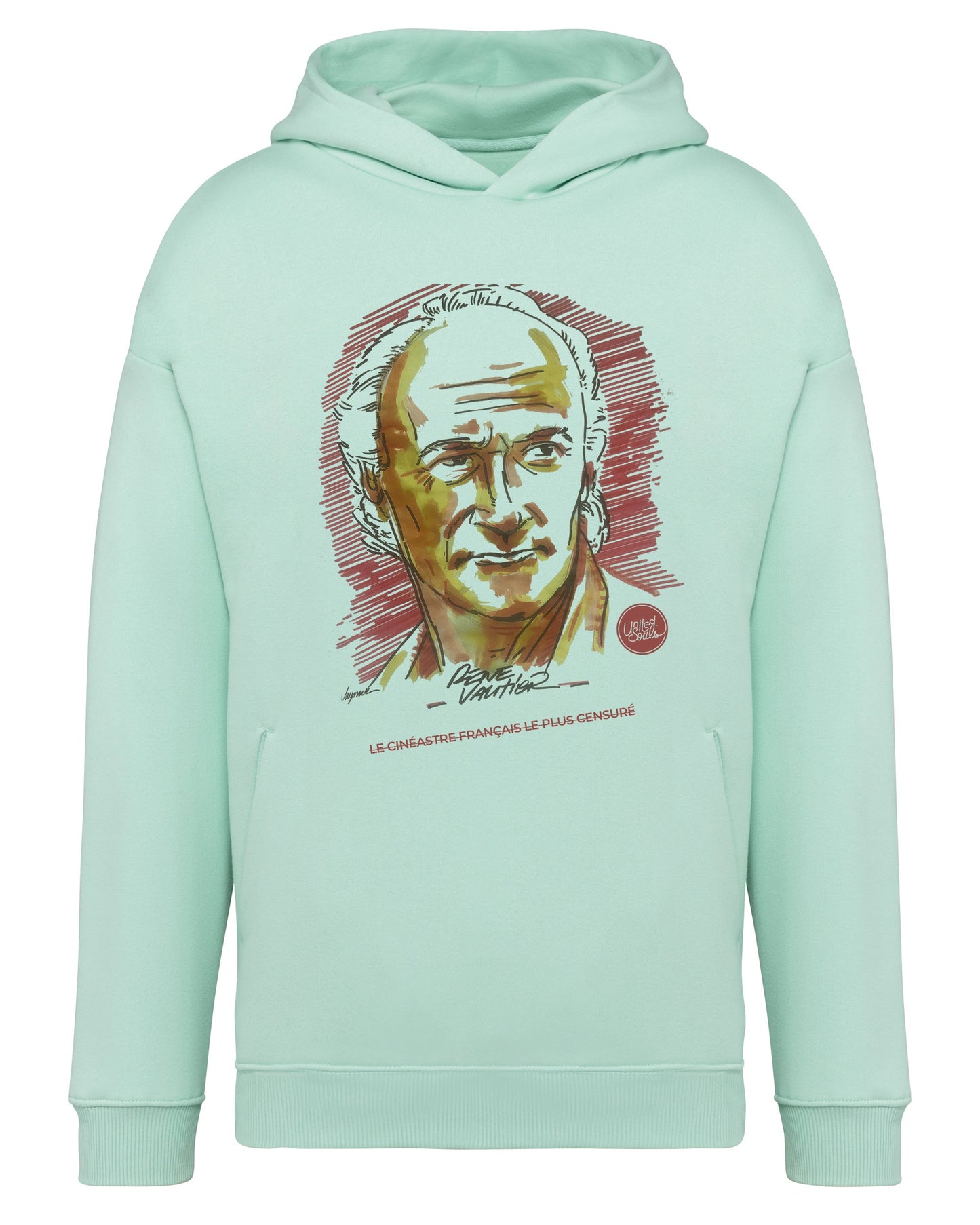 René Vautier I Le sweat-shirt à capuche oversize unisexe United Souls - Des visages, une lutte, un héritage à porter !