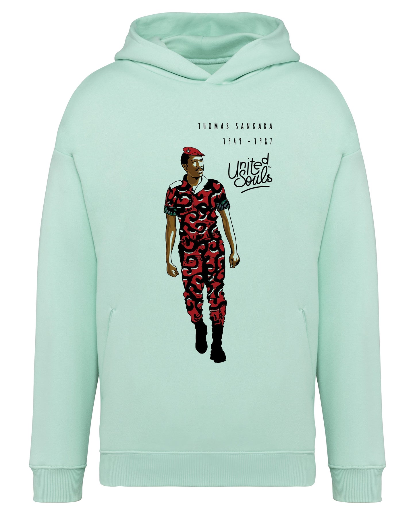 Thomas Sankara I Le sweat-shirt à capuche oversize unisexe United Souls - Des visages, une lutte, un héritage à porter !