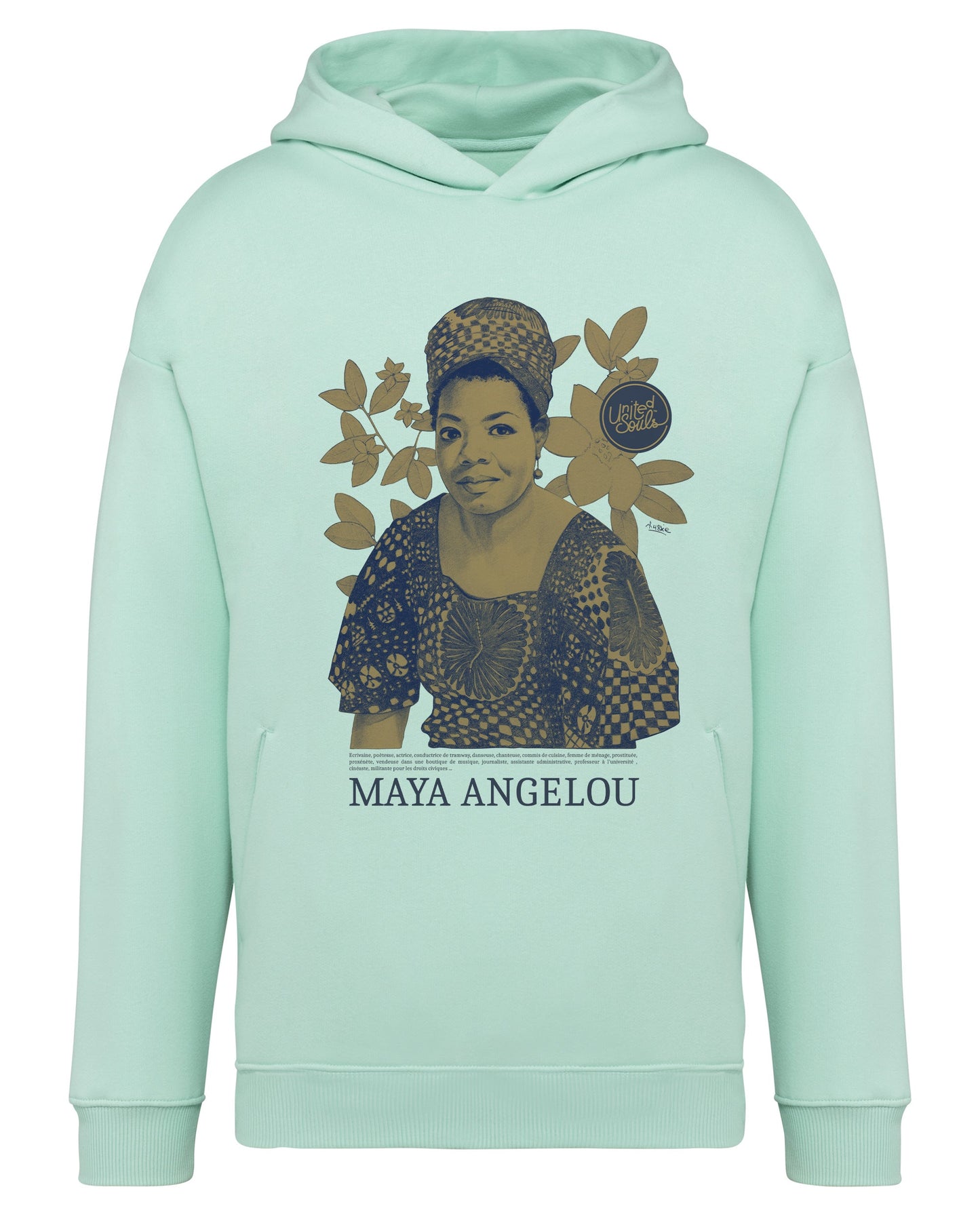 Maya Angelou Color I Le sweat-shirt à capuche oversize unisexe United Souls - Des visages, une lutte, un héritage à porter !