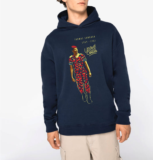Thomas Sankara I Le sweat-shirt à capuche oversize unisexe United Souls - Des visages, une lutte, un héritage à porter !