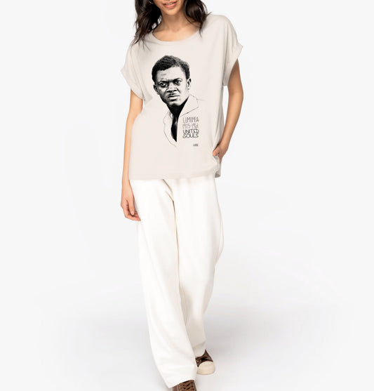 Lumumba Classic I Le t-shirt manches à revers femme United Souls - Des visages, une lutte, un héritage à porter !