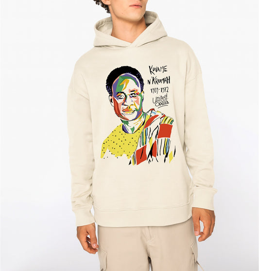 Kwame Nkrumah I e sweat-shirt à capuche oversize unisexe United Souls - Des visages, une lutte, un héritage à porter !
