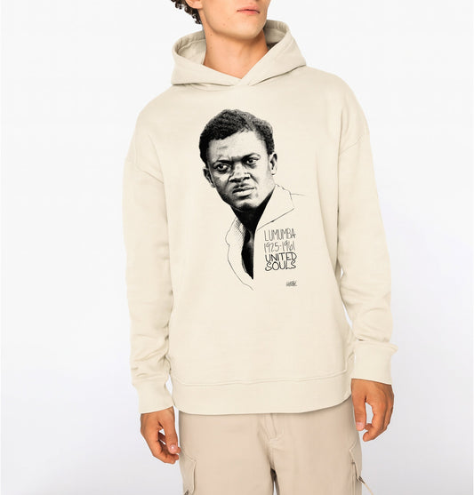 Lumumba Classic I Le sweat-shirt à capuche oversize unisexe United Souls - Des visages, une lutte, un héritage à porter !