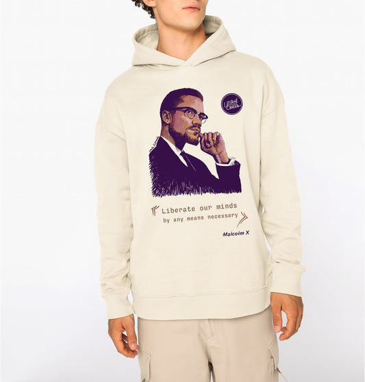 Malcolm X I Le sweat-shirt à capuche oversize unisexe United Souls - Des visages, une lutte, un héritage à porter !