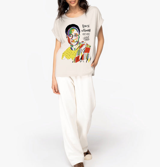 Kwame Nkrumah I Le t-shirt manches à revers femme United Souls - Des visages, une lutte, un héritage à porter !