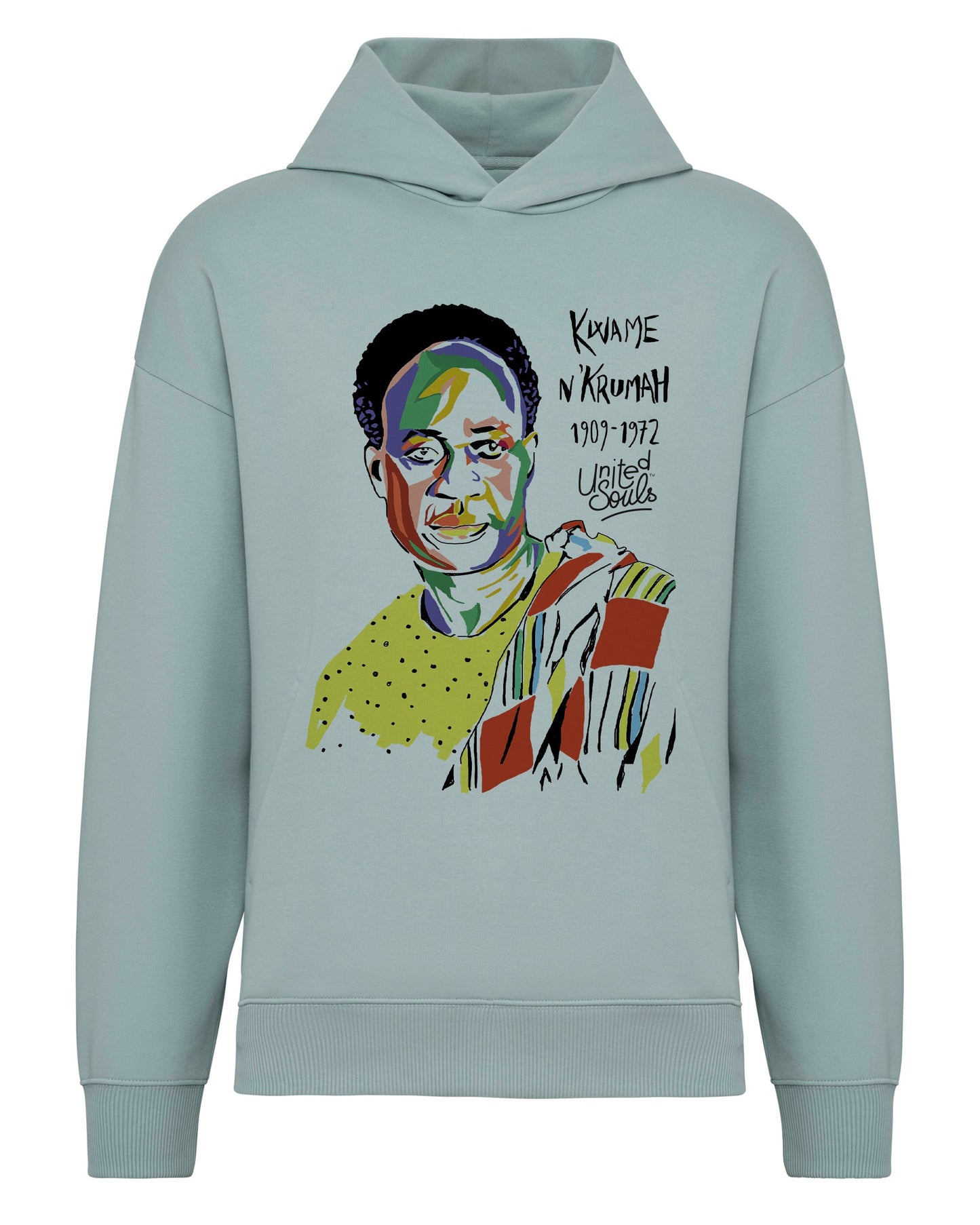 Kwame Nkrumah I e sweat-shirt à capuche oversize unisexe United Souls - Des visages, une lutte, un héritage à porter !