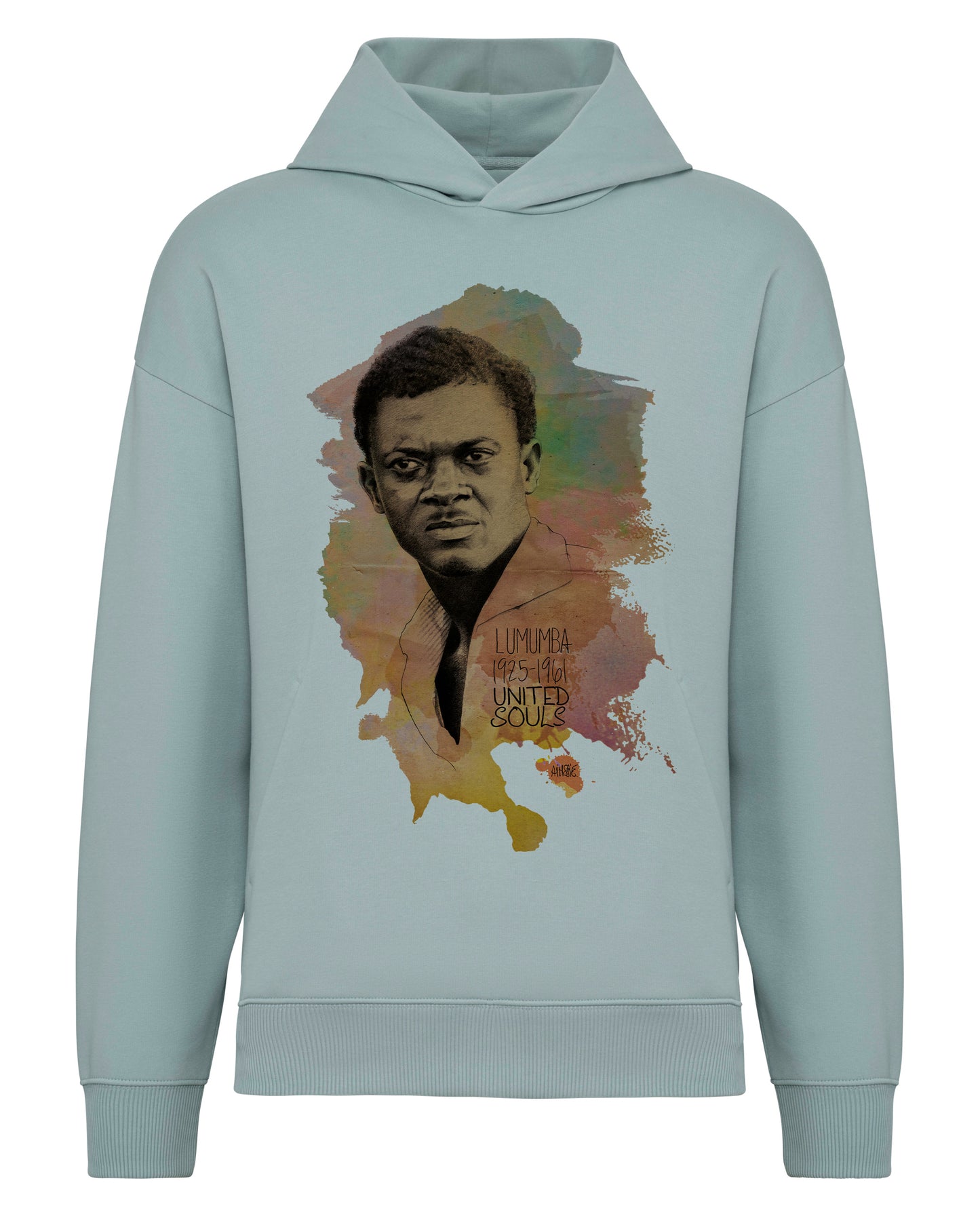 Lumumba Color I Le sweat-shirt à capuche oversize unisexe