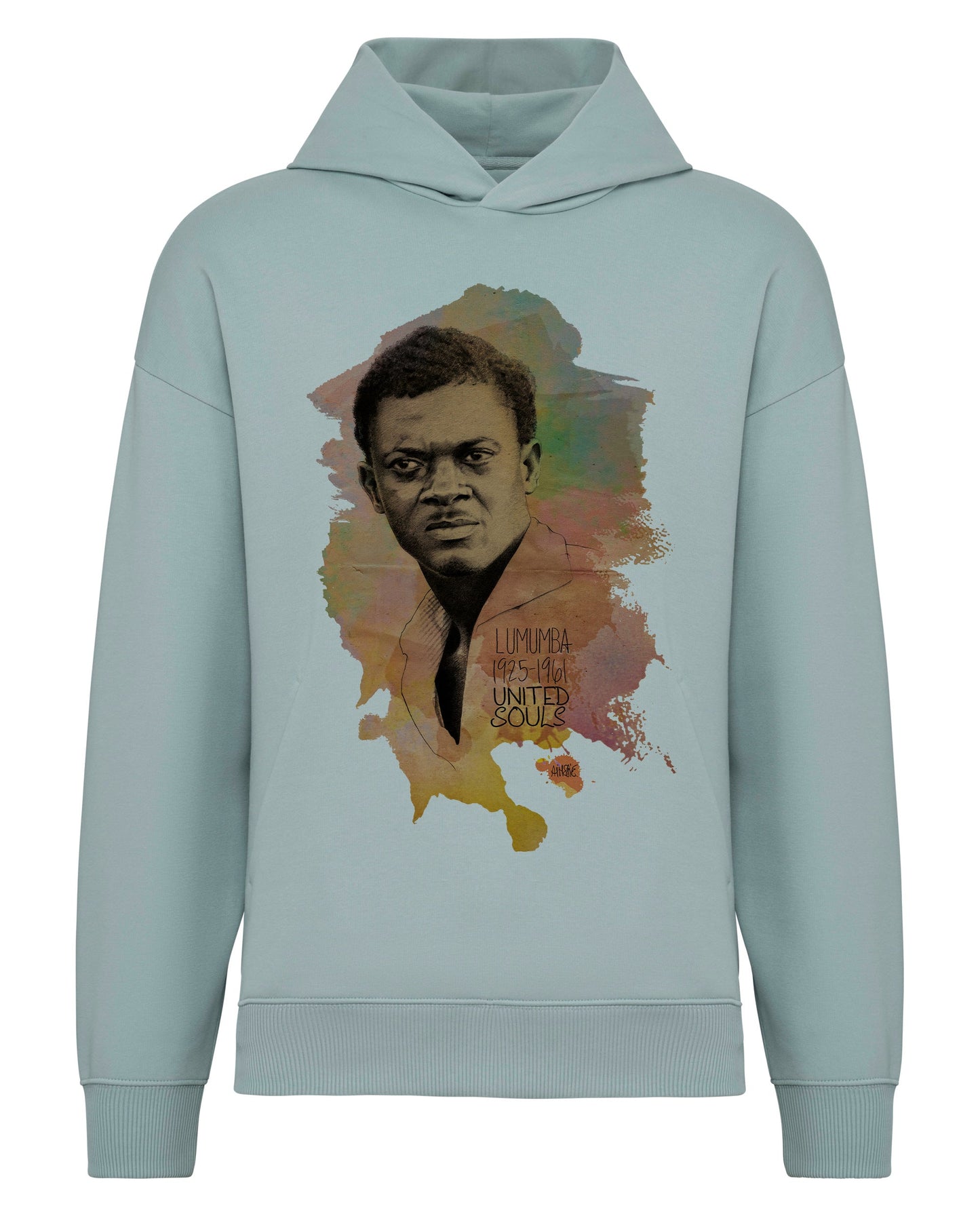 Lumumba Color I Le sweat-shirt à capuche oversize unisexe United Souls - Des visages, une lutte, un héritage à porter !