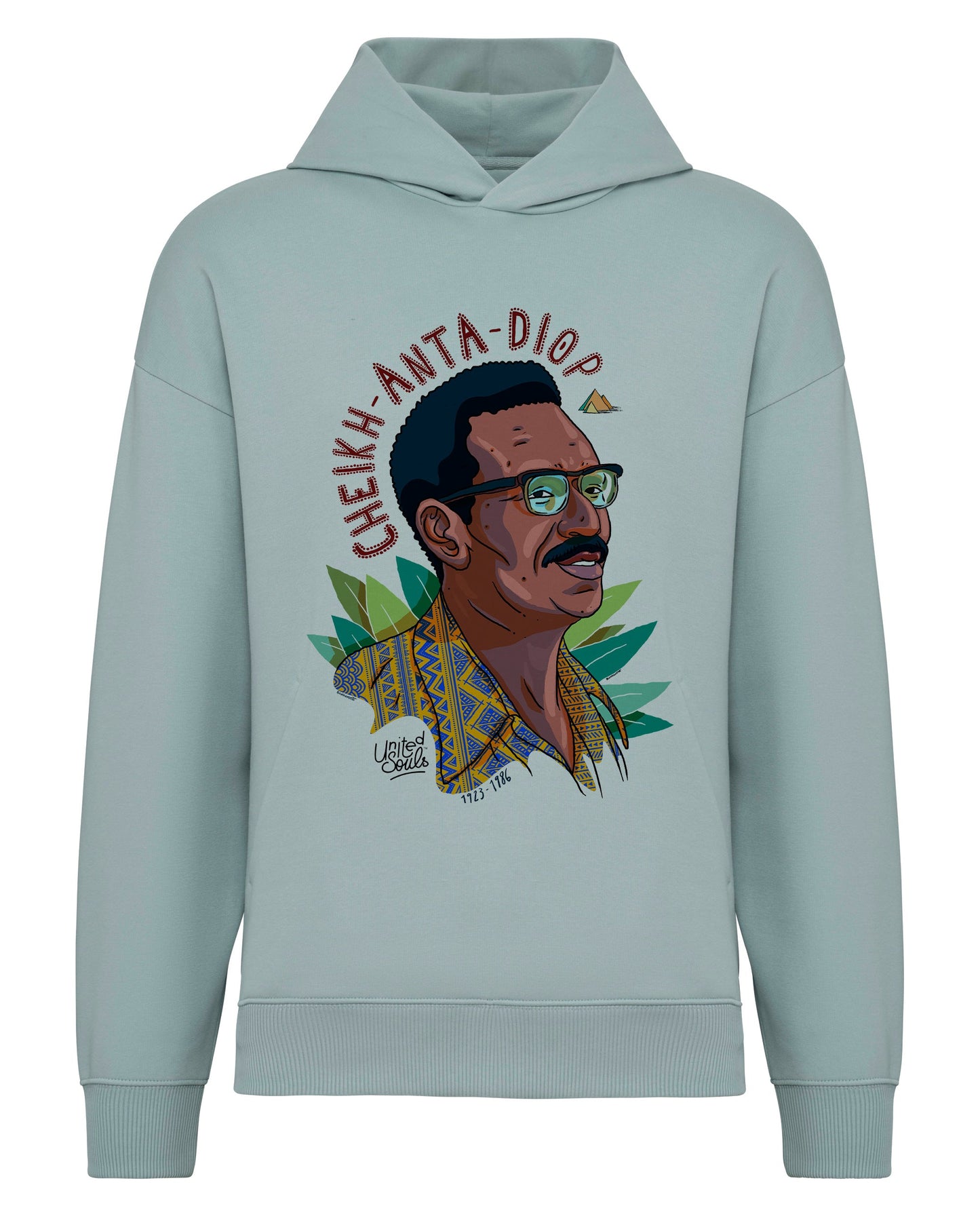 Cheikh Anta Diop I Le sweat-shirt à capuche oversize unisexe United Souls - Des visages, une lutte, un héritage à porter !