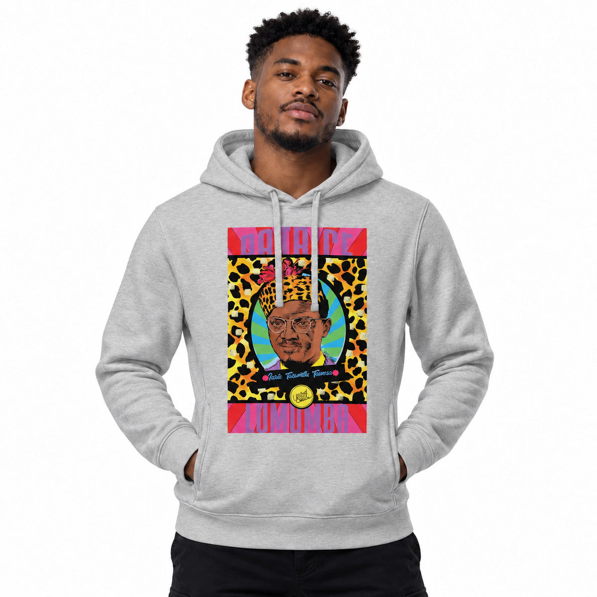 Lumumba Pop Art | Sweat à capuche écologique unisexe