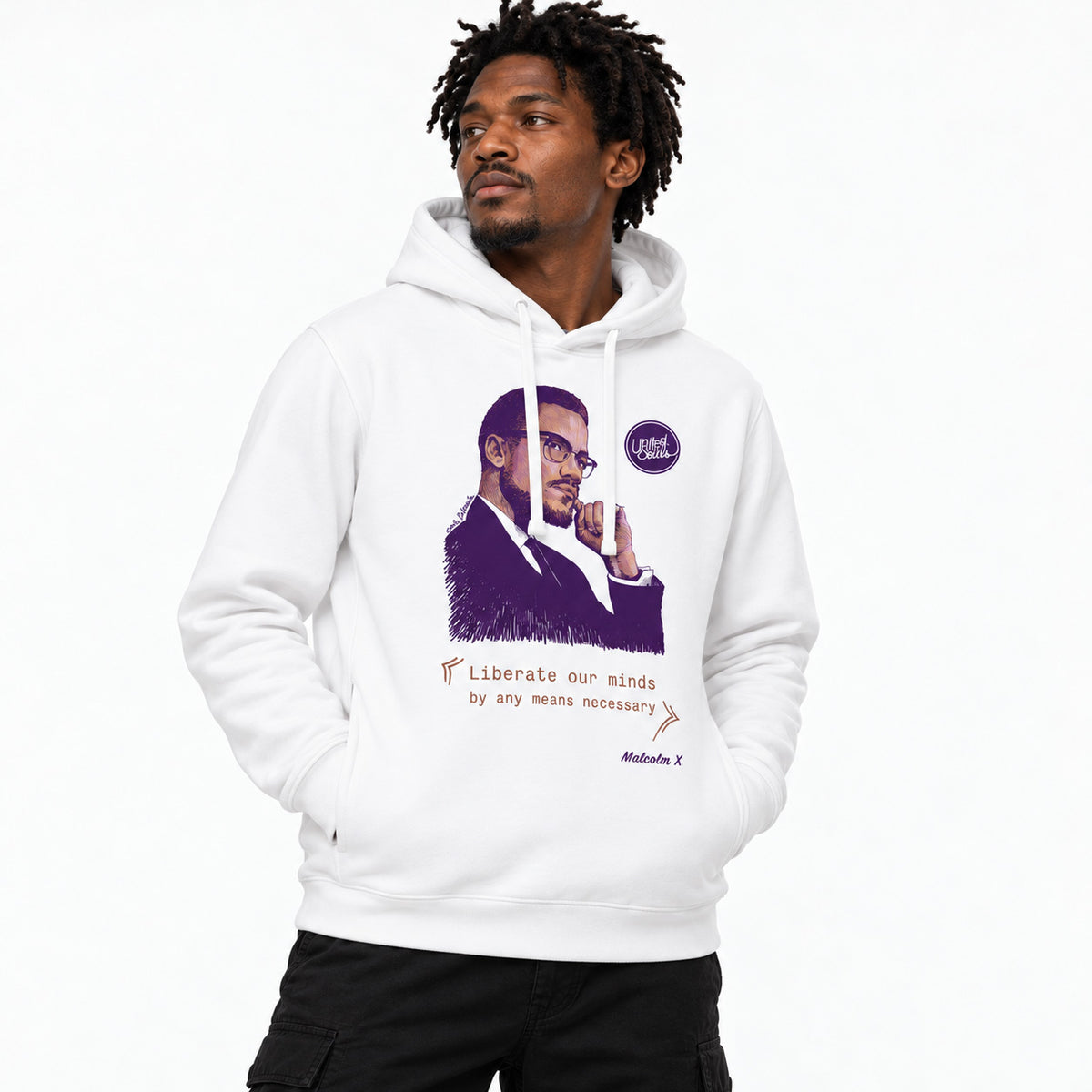Malcolm X | Sweat à capuche écologique unisexe
