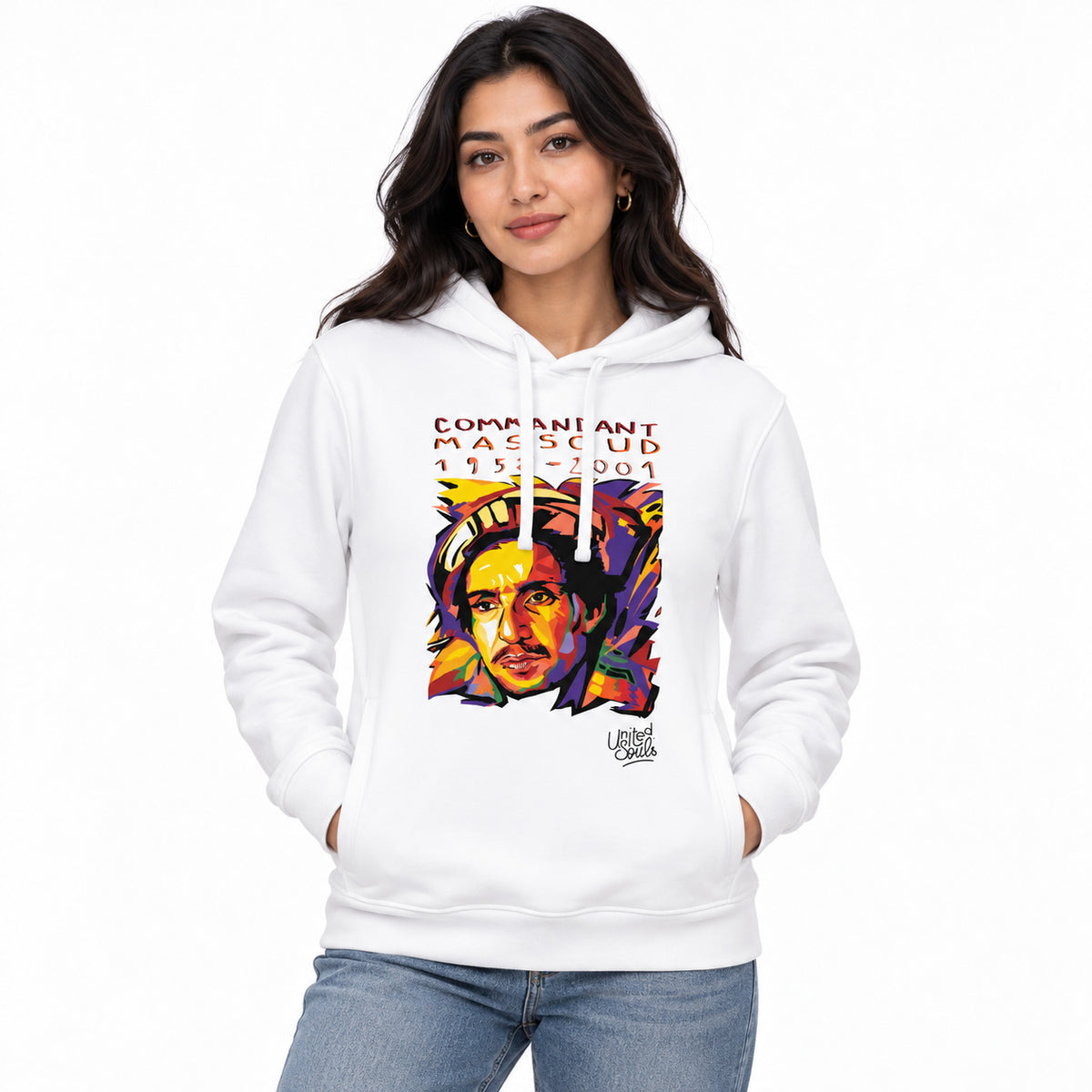Ahmad Shah Massoud | Unisex-Kapuzenpullover aus Bio-Baumwolle