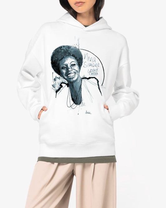 Nina Simone I Le sweat-shirt à capuche oversize unisexe United Souls - Des visages, une lutte, un héritage à porter !