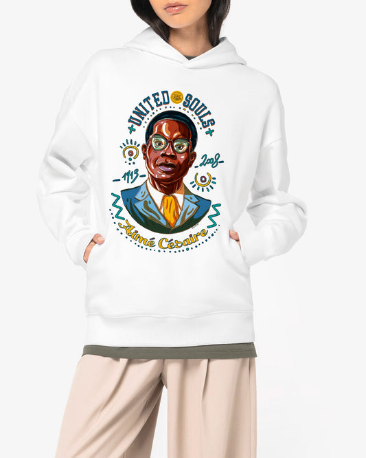 Aimé Césaire I Le sweat-shirt à capuche oversize unisexe United Souls - Des visages, une lutte, un héritage à porter !