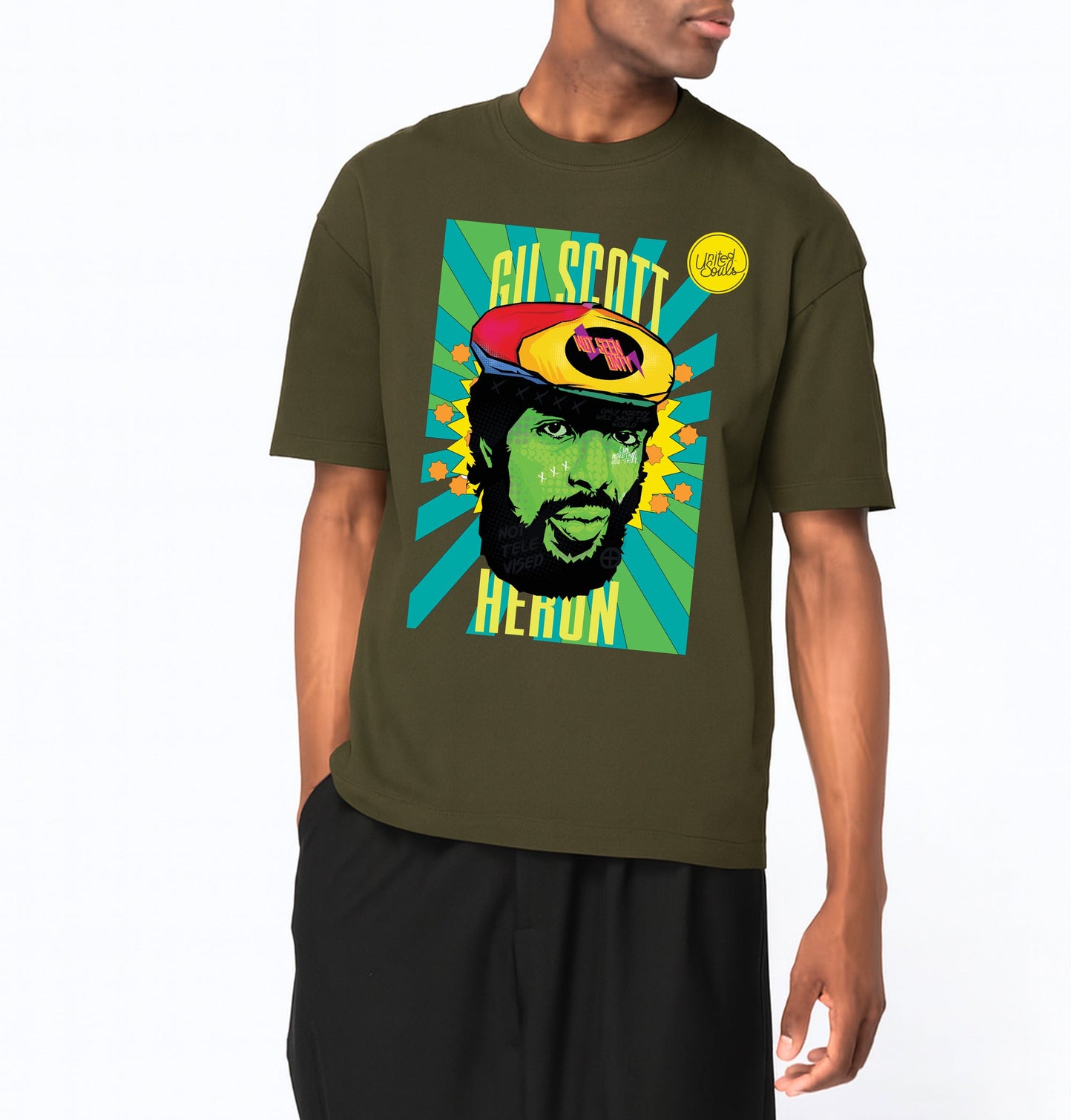 Gil Scott Heron I Le T-shirt oversize Homme United Souls - Des visages, une lutte, un héritage à porter !