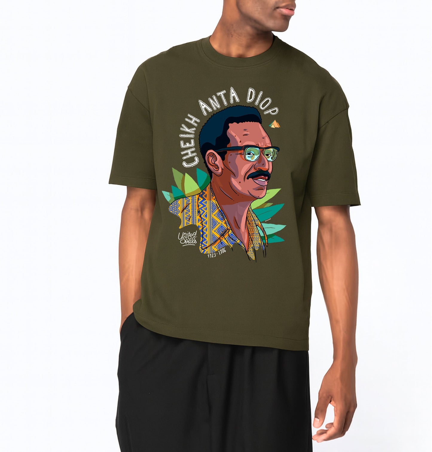 Cheikh Anta Diop I Le T-shirt oversize Homme United Souls - Des visages, une lutte, un héritage à porter !