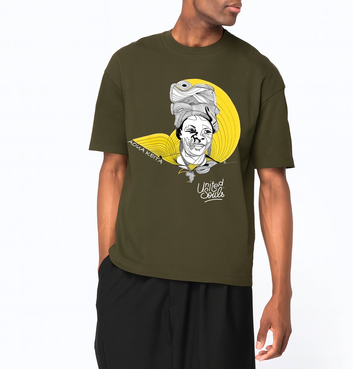 Aoua Keïta I Le T-shirt oversize Homme United Souls - Des visages, une lutte, un héritage à porter !