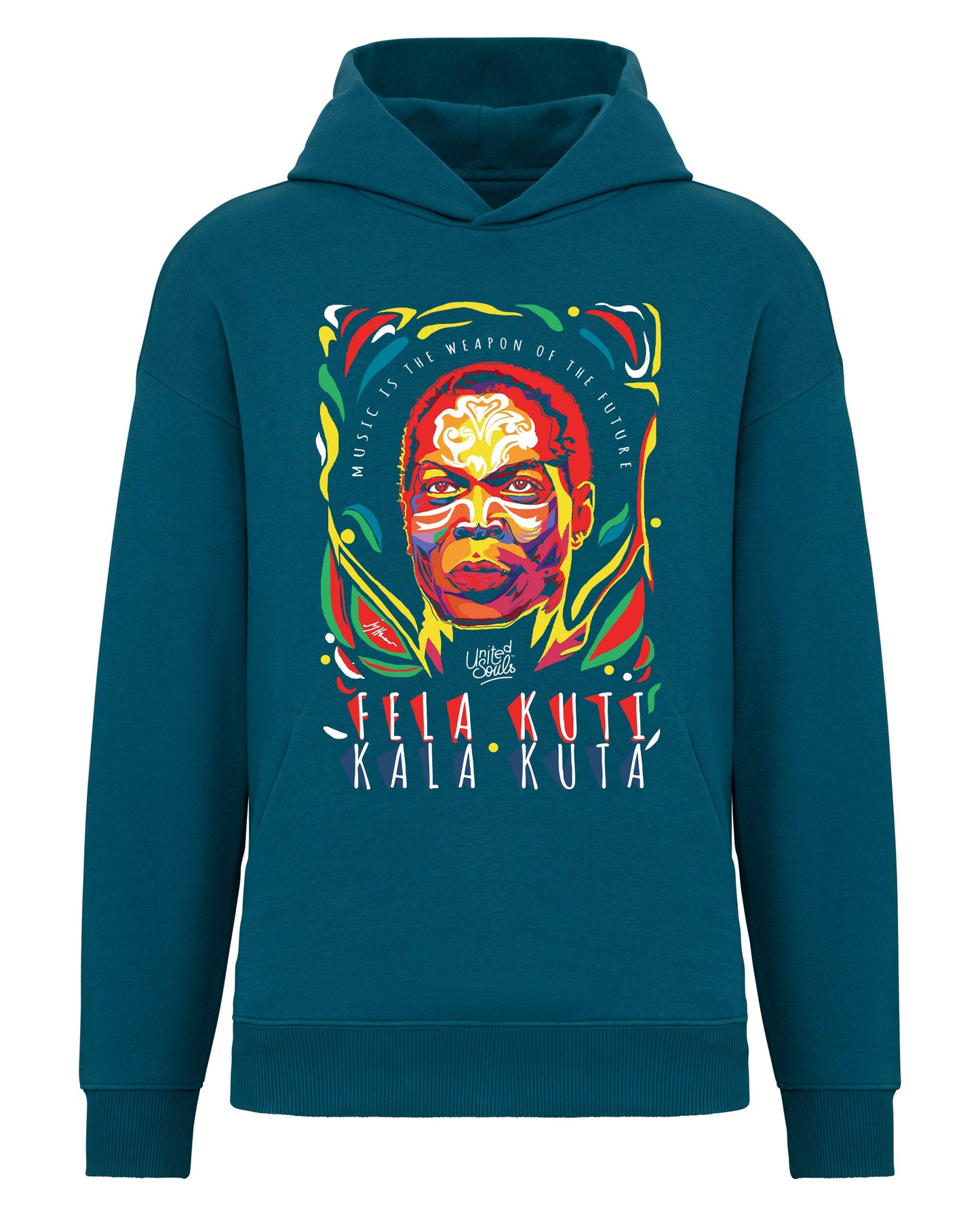 Fela Kuti I Le sweat-shirt à capuche oversize unisexe United Souls - Des visages, une lutte, un héritage à porter !