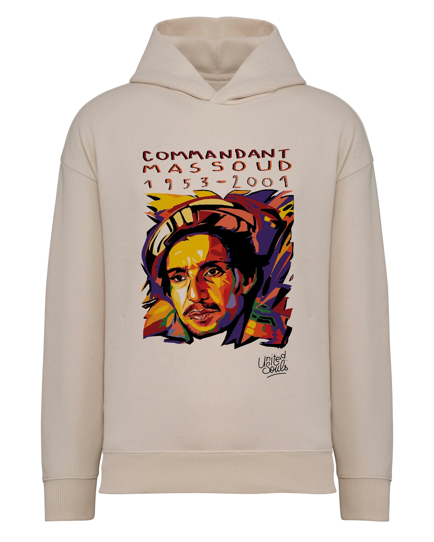Ahmed Shah Massoud I Le sweat-shirt à capuche oversize unisexe United Souls - Des visages, une lutte, un héritage à porter !