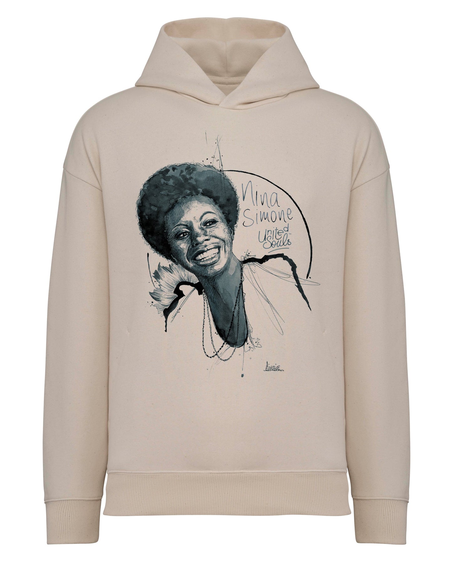 Nina Simone I Le sweat-shirt à capuche oversize unisexe United Souls - Des visages, une lutte, un héritage à porter !