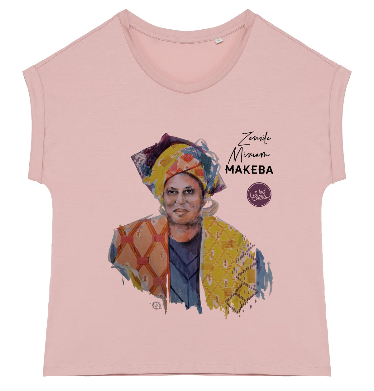 Miriam Makeba I Le t-shirt manches à revers femme United Souls - Des visages, une lutte, un héritage à porter !