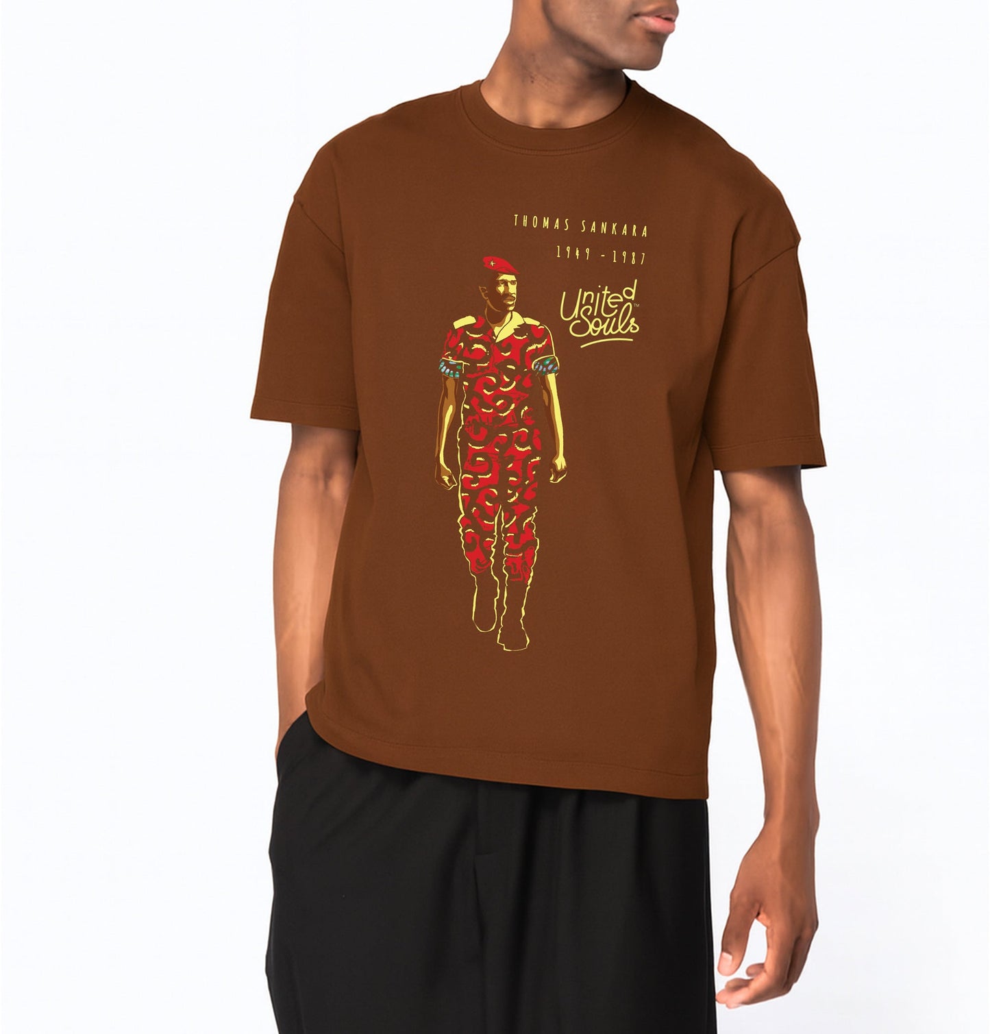 Thomas Sankara I Le T-shirt oversize Homme United Souls - Des visages, une lutte, un héritage à porter !