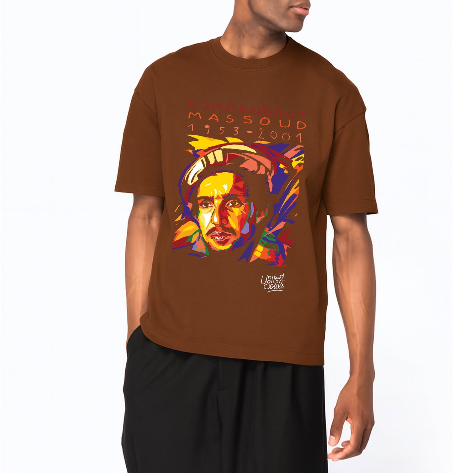 Ahmed Shah Massoud I Le T-shirt oversize Homme United Souls - Des visages, une lutte, un héritage à porter !