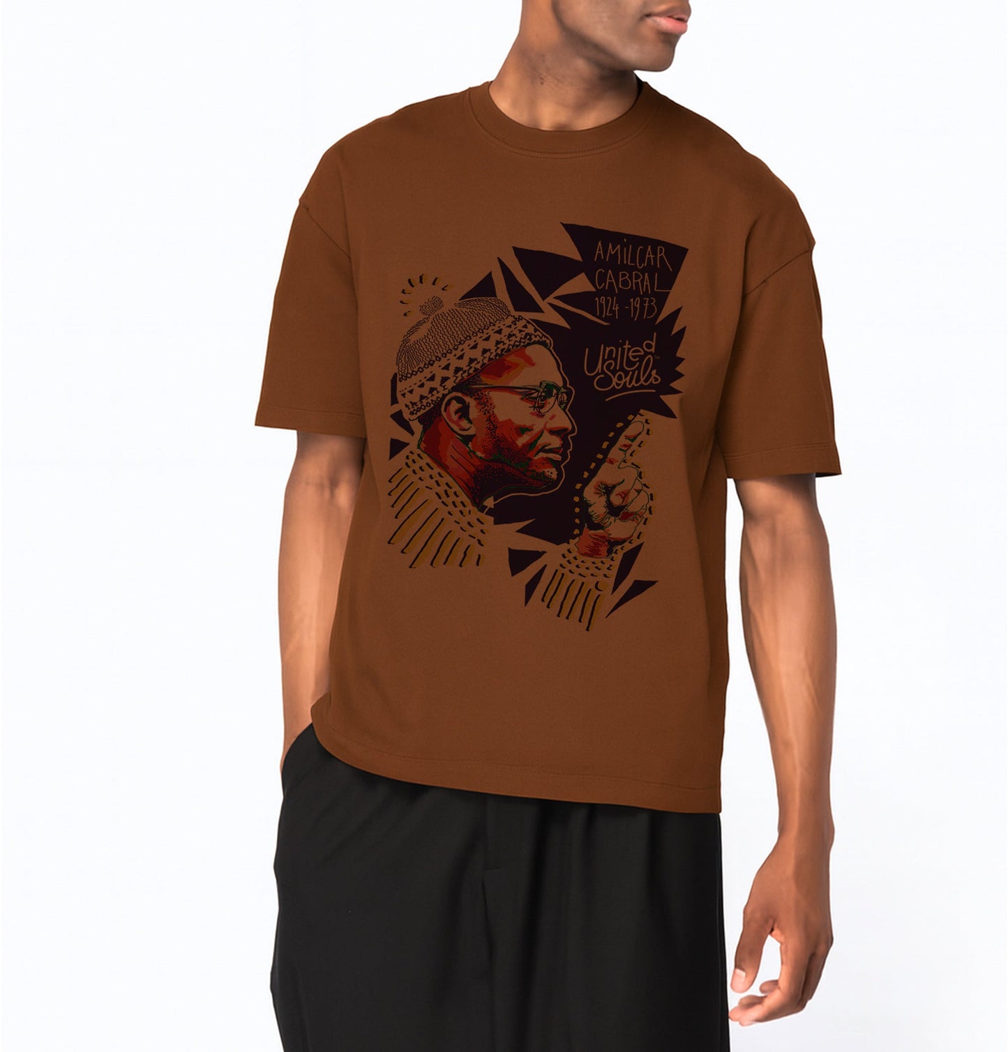 Amilcar Cabral I Le T-shirt oversize Homme United Souls - Des visages, une lutte, un héritage à porter !