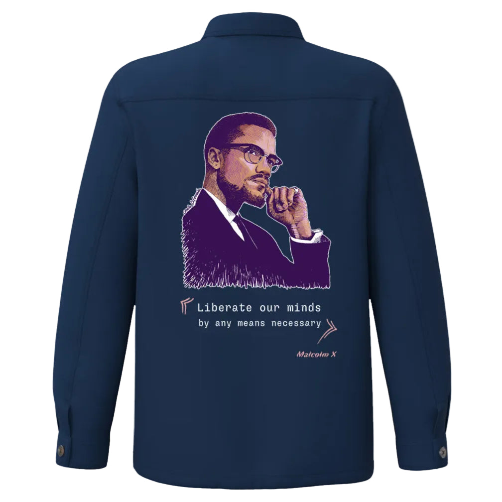 Malcolm X I La veste worker délavée United Souls - Des visages, une lutte, un héritage à porter !
