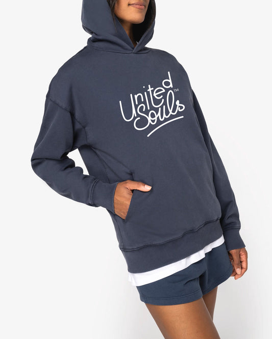 United Souls | Le Sweat-shirt à capuche délavé oversize unisexe United Souls - Des visages, une lutte, un héritage à porter !
