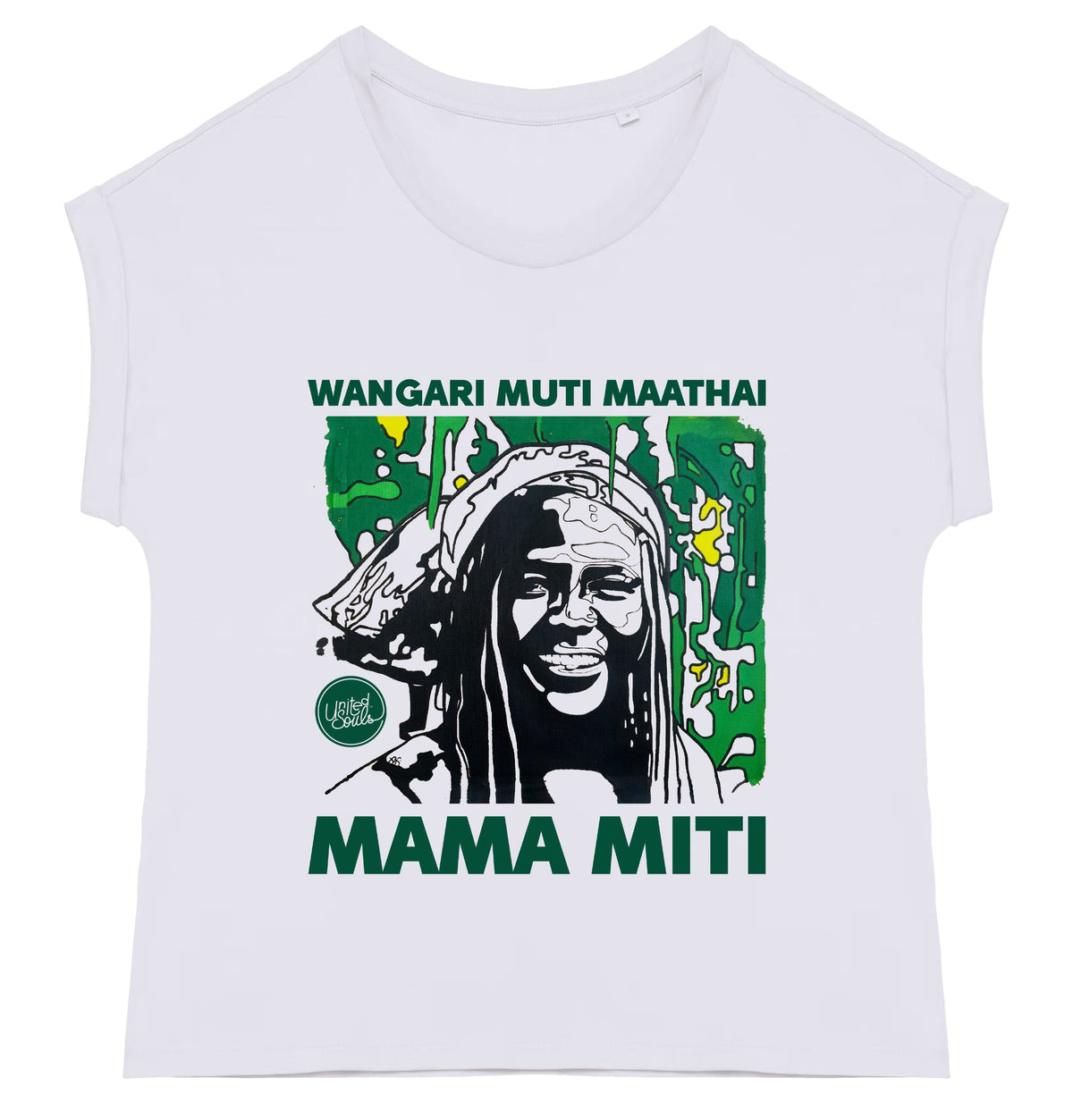 Wangari Muta Maathai I Le t-shirt manches à revers femme United Souls - Des visages, une lutte, un héritage à porter !
