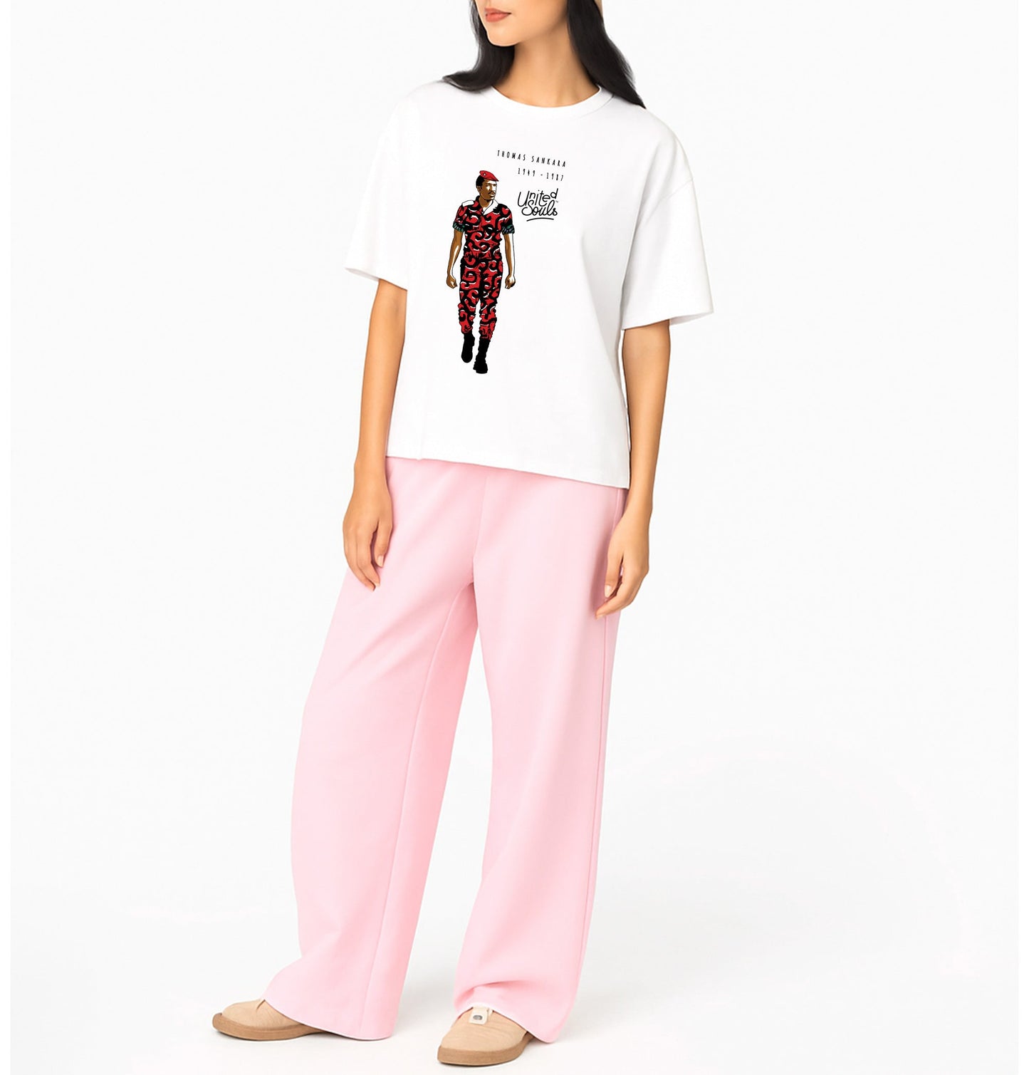 Thomas Sankara I Le T-shirt oversize Femme United Souls - Des visages, une lutte, un héritage à porter !