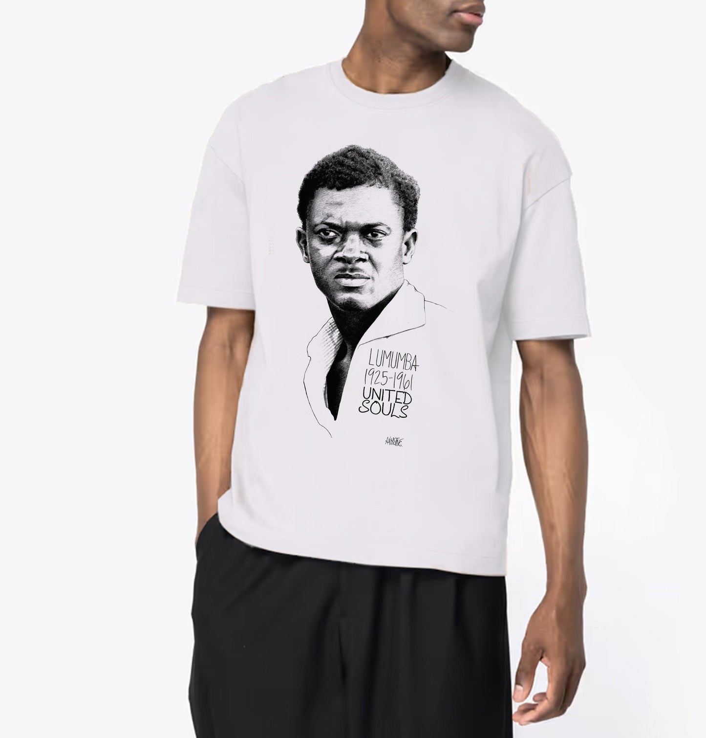 Lumumba Classic I Le T-shirt oversize Homme United Souls - Des visages, une lutte, un héritage à porter !