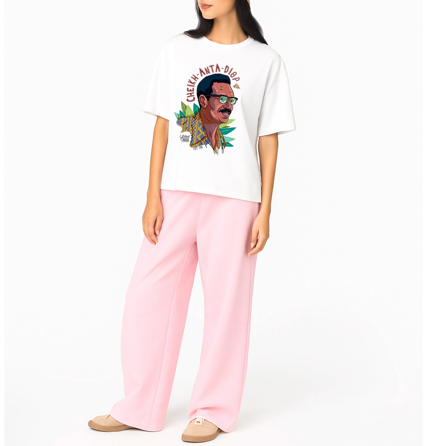Cheikh Anta Diop I Le T-shirt oversize Femme United Souls - Des visages, une lutte, un héritage à porter !