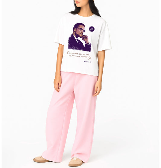 Malcolm X I Le T-shirt oversize Femme United Souls - Des visages, une lutte, un héritage à porter !