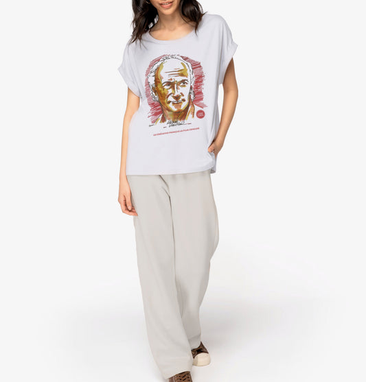 René Vautier I Le t-shirt manches à revers femme United Souls - Des visages, une lutte, un héritage à porter !