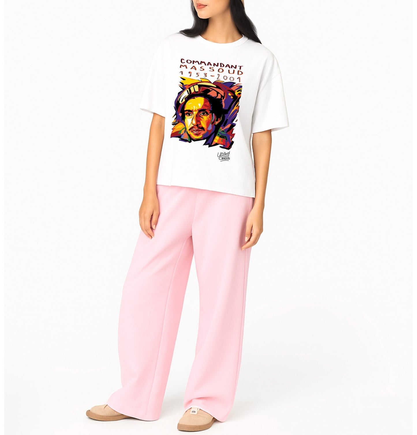 Ahmed Shah Massoud I Le T-shirt oversize Femme United Souls - Des visages, une lutte, un héritage à porter !