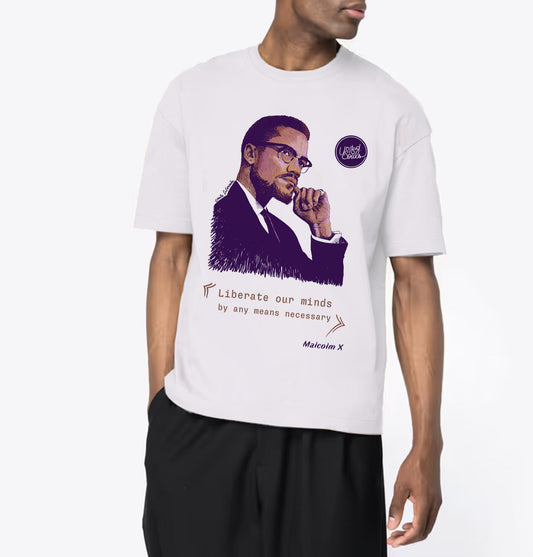 Malcolm X I Le T-shirt oversize Homme United Souls - Des visages, une lutte, un héritage à porter !