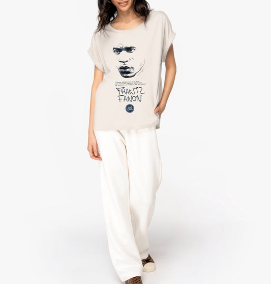 Frantz Fanon I Le t-shirt manches à revers femme United Souls - Des visages, une lutte, un héritage à porter !