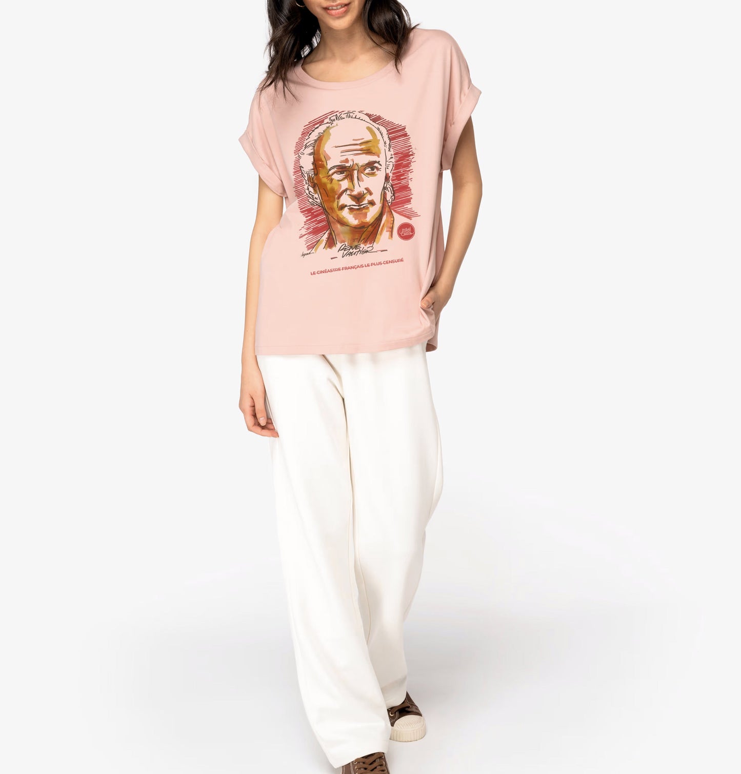René Vautier I Le t-shirt manches à revers femme United Souls - Des visages, une lutte, un héritage à porter !