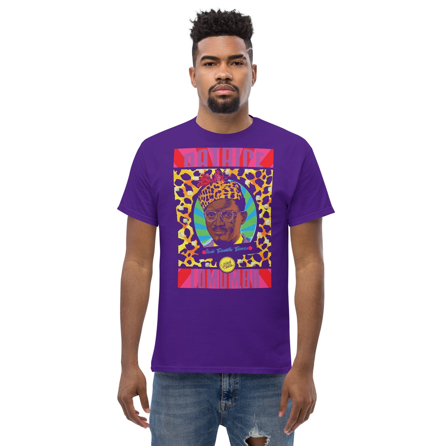 Lumumba Pop Art I Le t-shirt essentiel unisexe 100% coton United Souls - Des visages, une lutte, un héritage à porter !