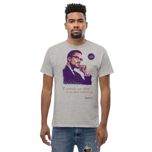 Malcolm X | Le t-shirt essentiel unisexe 100% coton United Souls - Des visages, une lutte, un héritage à porter !
