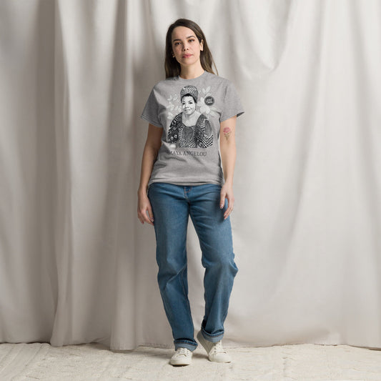 Maya Angelou classic I Le t-shirt essentiel unisexe 100% coton United Souls - Des visages, une lutte, un héritage à porter !