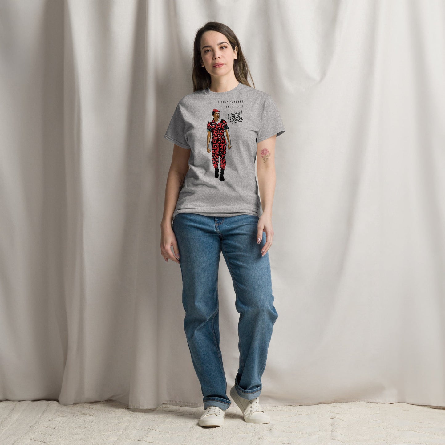 Thomas Sankara | Le t-shirt essentiel unisexe 100% coton United Souls - Des visages, une lutte, un héritage à porter !