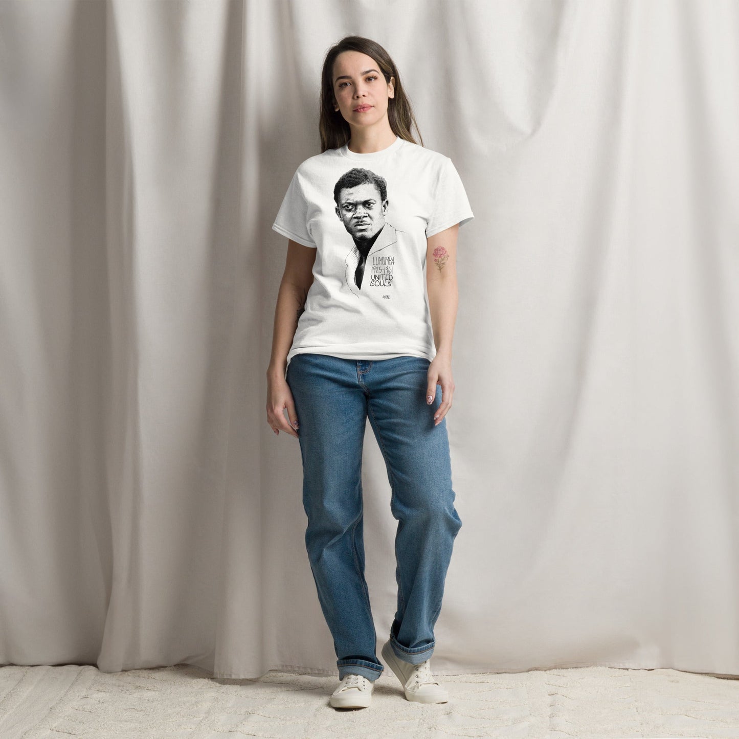 Lumumba Color I Le t-shirt essentiel unisexe 100% coton United Souls - Des visages, une lutte, un héritage à porter !