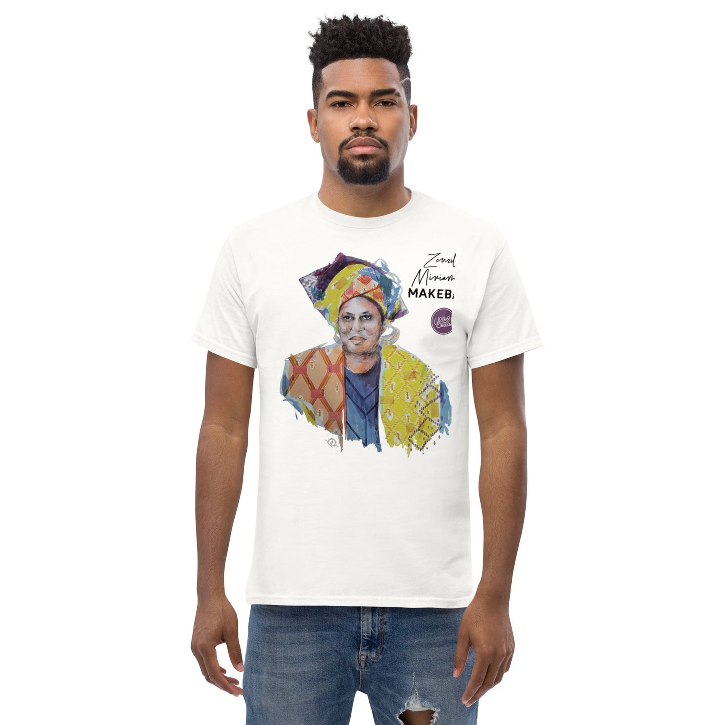 Miriam Makeba I Le t-shirt essentiel unisexe 100% coton United Souls - Des visages, une lutte, un héritage à porter !