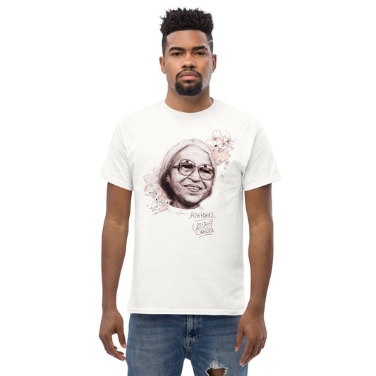Rosa Parks I Le t-shirt essentiel unisexe 100% coton United Souls - Des visages, une lutte, un héritage à porter !